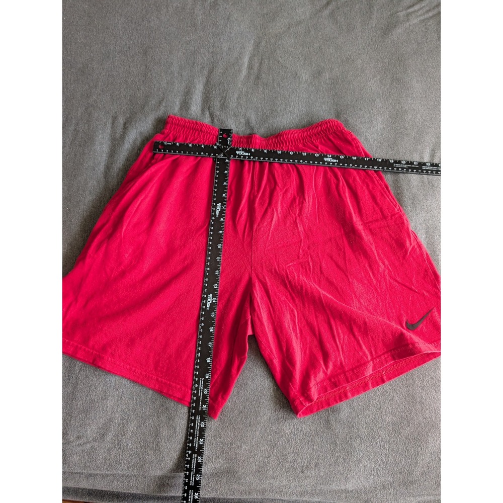 Nike Mens Vintage Red Jersey Athletic Gym Shorts Embroidered Swoosh Large USA